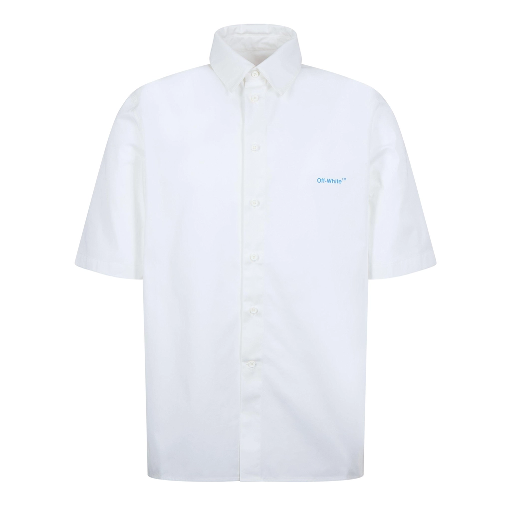 Off White Quarter Length Sleeve Shirt - Multi